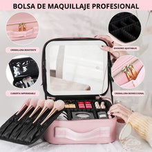 Cargar imagen en el visor de la galería, Organizador de maquillaje portátil con espejo LED

